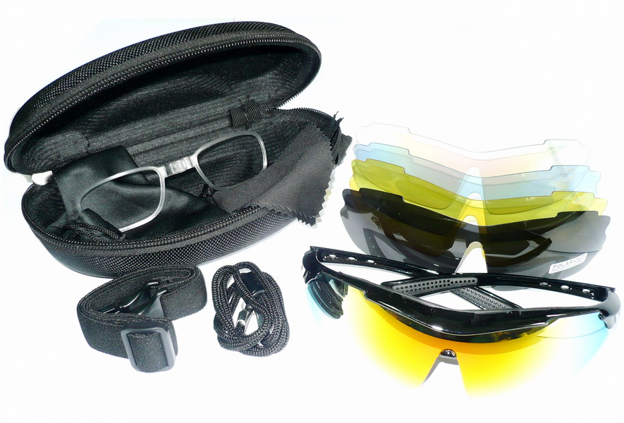 Велоформа Очки Cigna XS-818, оправа чёрная, линзы поликарбонат UV400 - хамелеон, серые, прозрачные, голубые, жёлтые + оправа для диоптрий   m