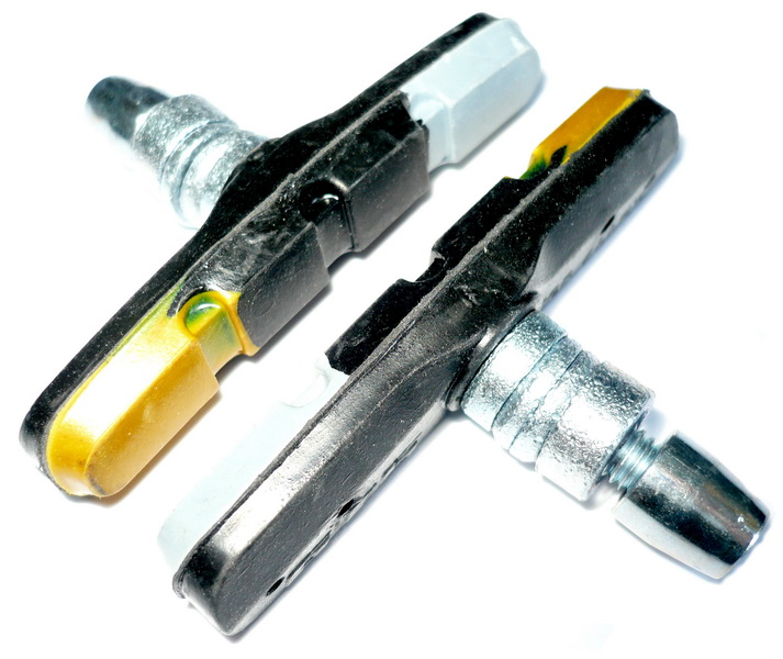 Kолодки тормозные V-br VLX, VLX-BS03, жёлто-чёрно-серые   а