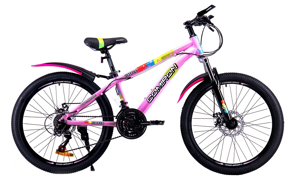 Велосипед 24" Comiron Flash 1.0 GT2407P, 21ск, AL, Disc, розовый, 2022г.   c