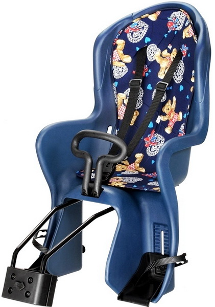 Cедло (детское кресло), крепление на подседельную трубу на металлических дугах, Geng Hung, GH-586А, 25кг, синее