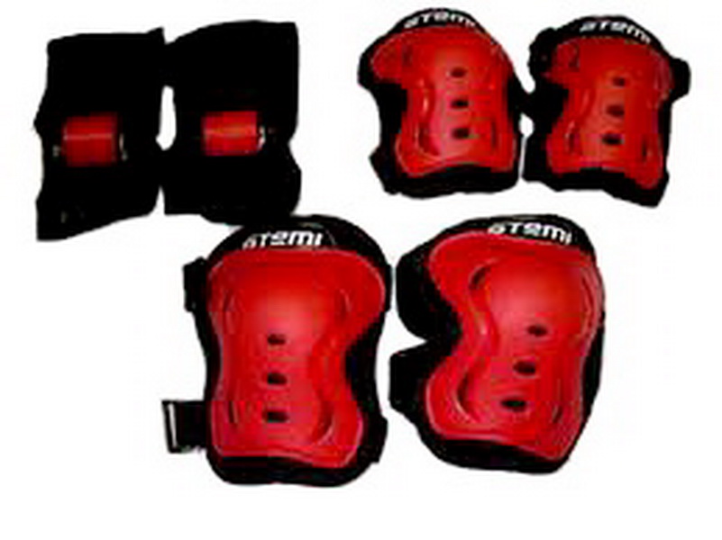 Велоформа Защита взрослая APS-02, р.XL, набор (колени+локти+кисти), чёрно-красная   ч