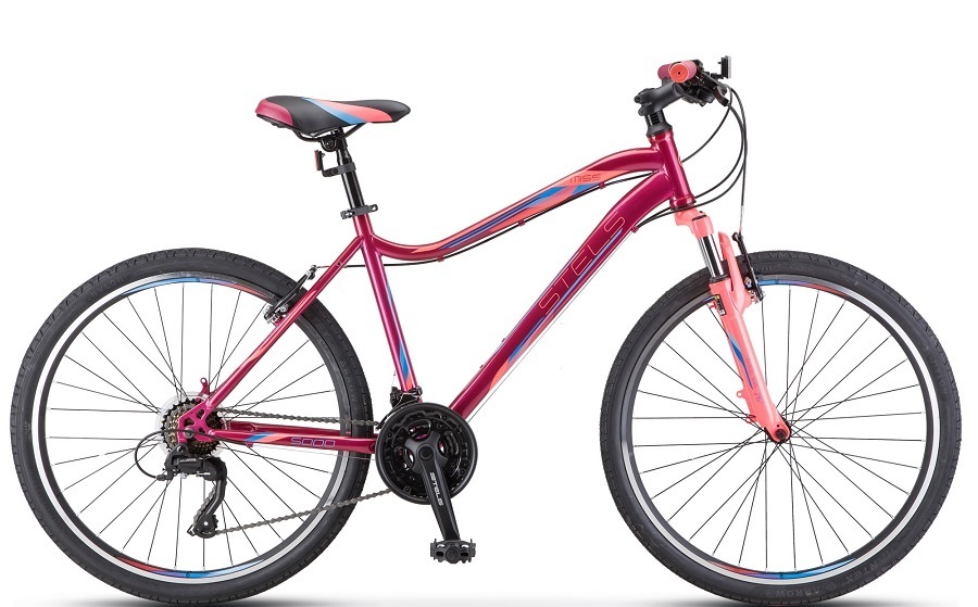 Велосипед 26" Stels Miss 5000 V K010 (16") 21ск, St, V-br, вишнёво-розовый, 2022г.
