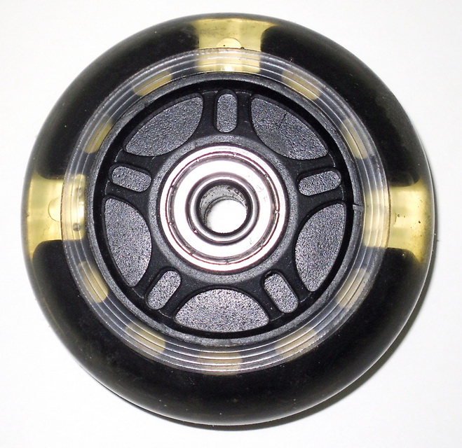 Колесо для роликов Ø76мм, силикон, с подшипником ABEC-7, с подсветкой   ш