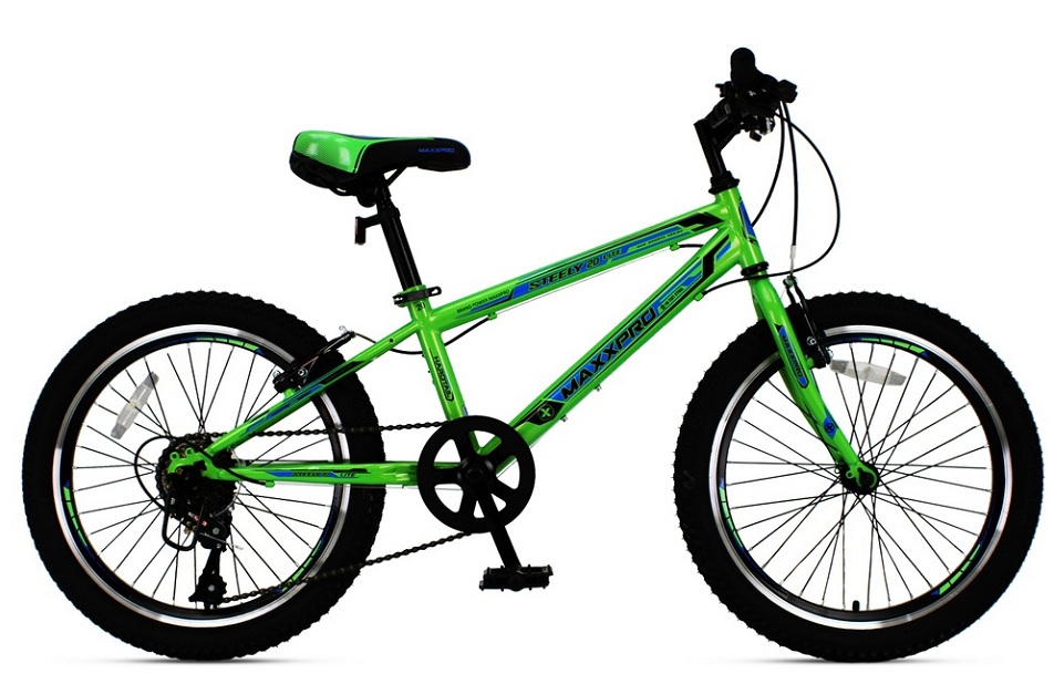 Велосипед 20" MaxxPro Steely Lite, 6ск, St, V-br, зелёно-голубой, 2022г.  (в коробке)