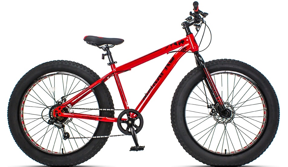 Велосипед 26" MaxxPro Fat X26 Lite (18,5") 7ск, St, Disc, красно-чёрный, 2022г.